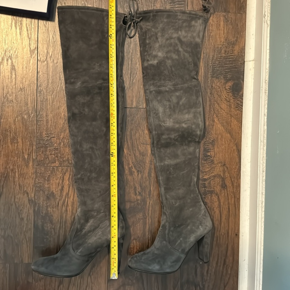 Stuart Weitzman Highland Slate Suede Size 37 - image 7